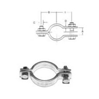 125SS Standard Stainless Steel 2-Bolt Pipe Clamp