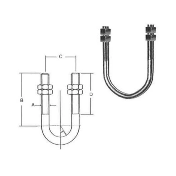 175SS U-Bolts Stainless Steel