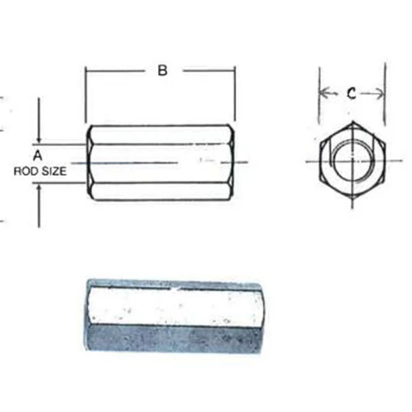 450 Steel Rod Coupling