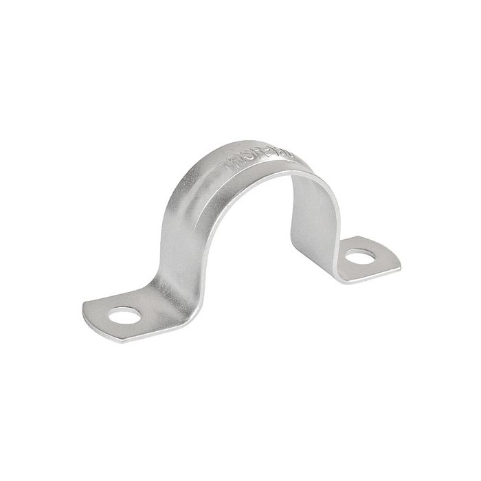 50 Zinc Plated 2-Hole Pipe Strap